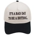 thumbnail image 1 of LIIPEE Unisex Baseball Cap Casual Fashion Letter Embroidered Regular Fit Hat With Wide Brim Outdoor Vacation Comfortable Breathable Daily Versatile Adjustable Sun Hat,Black,One Size, 1 of 3