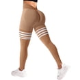 thumbnail image 1 of LIIPEE Women Leggings Casual Slim Fit Striped High Waist Ankle Length Leggings Lifting Quick Drying Yoga Pants Running Outdoor Sports Comfortable Soft Breathable Leggings,Khaki,S, 1 of 8