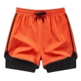 thumbnail image 1 of LIIPEE Women Shorts Casual Solid Color Drawstring Waist Two Layer Secure Inner Shorts Ladies Flowy Fit Lightweight Running Workout Shorts Fashion Comfortable Breathable Soft Daily Shorts,Orange,XXL, 1 of 6