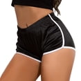 thumbnail image 1 of LIIPEE Women Shorts Casual Solid Color Elastic Waist Slim Fit Sexy Retro Mini Hot Shorts Ladies Fashion Sports Running Yoga Shorts Comfortable Breathable Soft Daily Shorts,Black,L, 1 of 7
