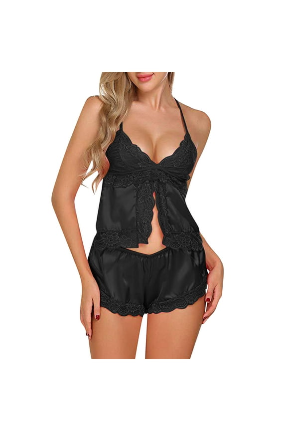 Women Sleepwears Large Loose Pajamas Lace Solid Color Sexy Set Home Clothes Classic Homewear