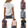 thumbnail image 1 of LIIPEE Womens Athletic T Shirts Summer Solid Color Short Sleeve Crew Neck Tees Ladies Lightweight Breathable Workout Training T Shirt,S, 1 of 7