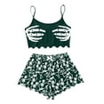 thumbnail image 1 of LIIPEE Womens Halloween Skeleton Graphic Pajamas Sleeveless Camisole Tops Shorts Pajama Set Ladies Sleepwear, 1 of 6