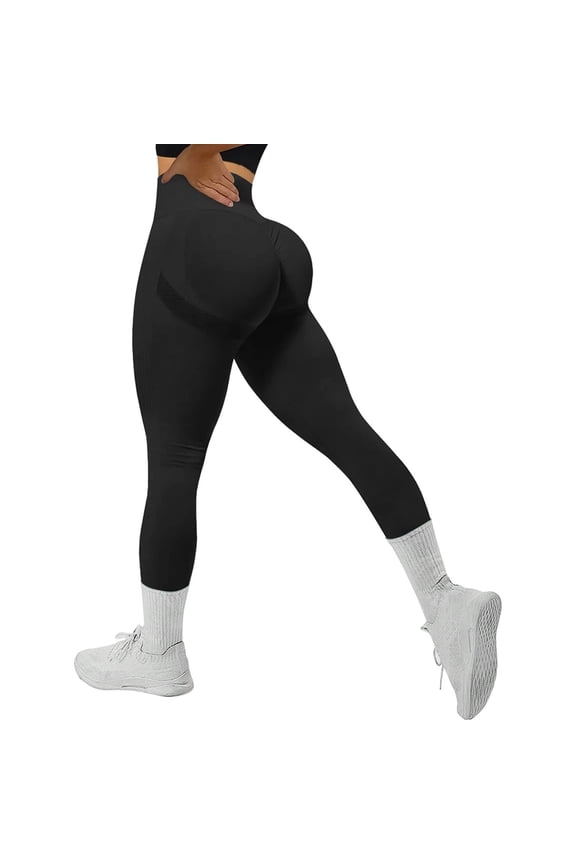Womens Leggings Athleisure Solid Color Ankle Slim-Leg Seamless Waistband High Legging Ladies Casual Comfortable Breathable Soft Daily -Lifting Yoga Pants,S