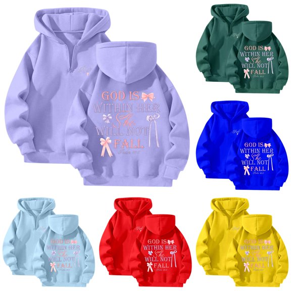 LIIPEE Womens Letter Graphic Hoodie Long Sleeve Drop Shoulder Hooded Sweatshirt Ladies Fall Comfortable Breathable Everyday Pullover,S