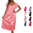 thumbnail image 1 of LIIPEE Womens Summer Nightgown Casual Short Sleeve Lace Sleep Dress Ladies Cozy Sleepwear, 1 of 4
