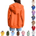 thumbnail image 1 of LIIPEE Womens Zip Up Hoodie Long Sleeve Solid Color Hooded Sweatshirt With Pockets Ladies Comfortable Breathable Everyday Sweatshirts,M, 1 of 7