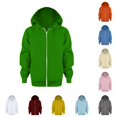 thumbnail image 1 of LIIPEE Zip Up Hoodies For Boys Long Sleeve Fashion Solid Color Hooded Sweatshirt With Pockets Kids Casual Cute Everyday Sweatshirts,5-6 Years, 1 of 7