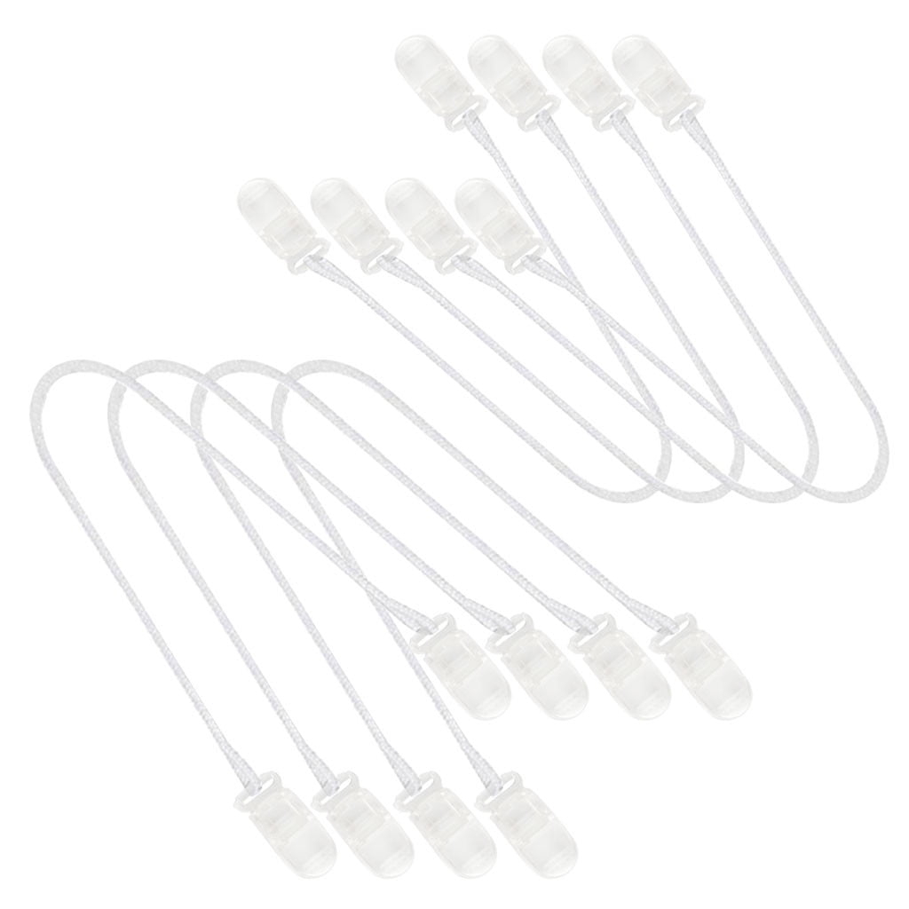 LIJCC 16 Plastic Clips + 8 Elastic Cords Clip Rope Camisole Stabilizer ...