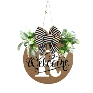 LIJCC 26 Letter House Number, Last Name Year Round Front Door Wreath 26 Last Names Alphabet Door Plate Front Door Decoration Garland Front Door Decoration Hangs