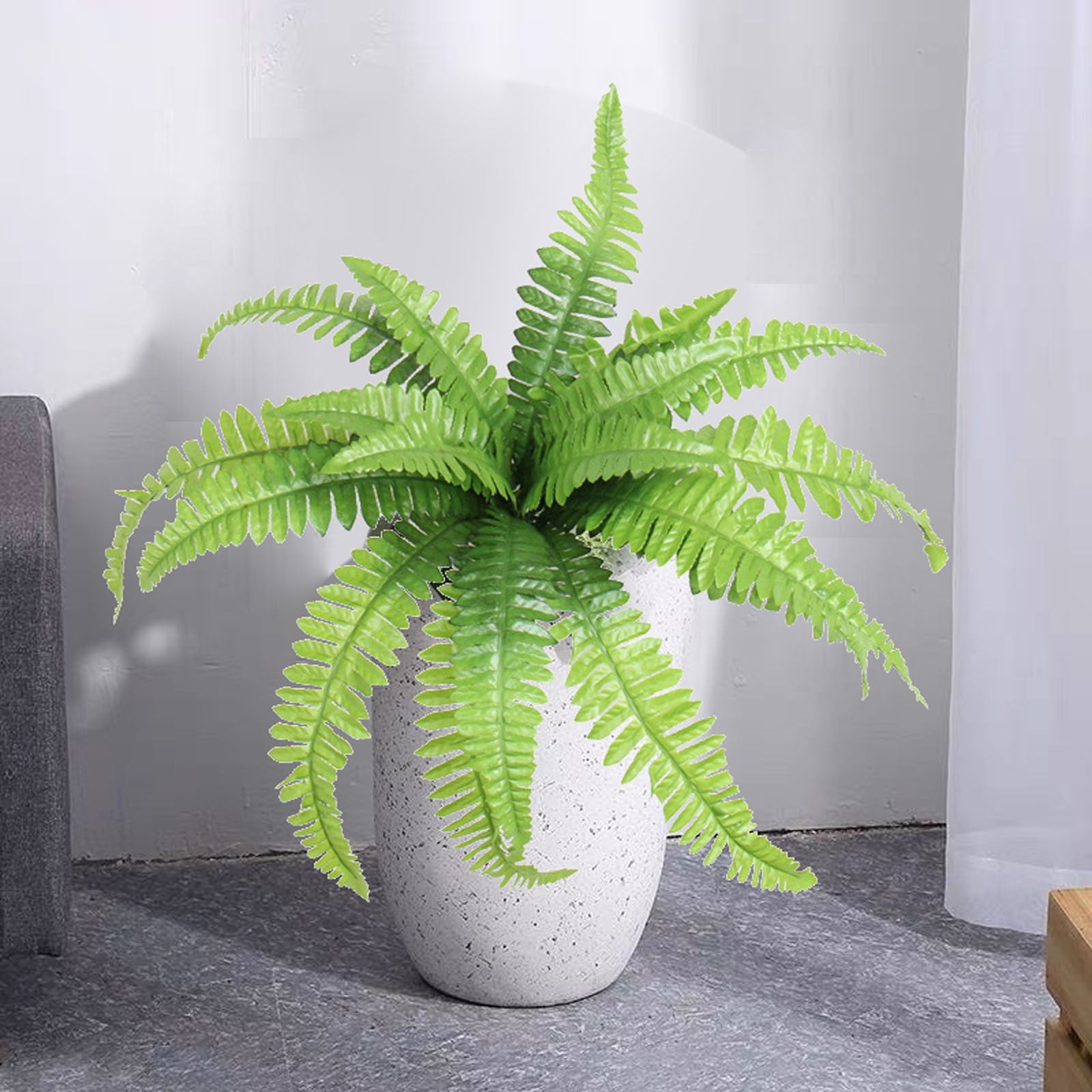 LIJCC Artificial Persian grass Artificial Ferns Plants Small Persian Leaves Outdoor Plant Decor
