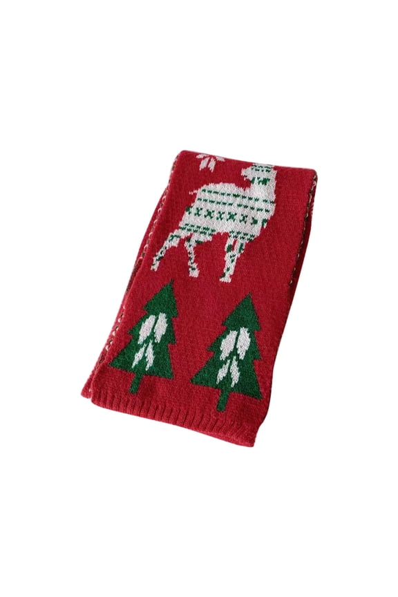 Autumn and Winter Christmas Scarf for Boys and Girls, Warm and Thickened, Cute Knitted Wool Cartoon Scarf Autumn Christmas and Woolen Scarf Winter Girls Baby Cute Warm Knitted Boys Thick