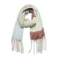 thumbnail image 1 of LIJCC Autumn and Winter Hoop Yarn Thick Tassel Color Matching Thickened Scarf Shawl Women Fall Winter Scarf Classic Tassel Plaid Scarf Warm Soft Chunky Large Blanket Wrap Shawl Scarves, 1 of 4
