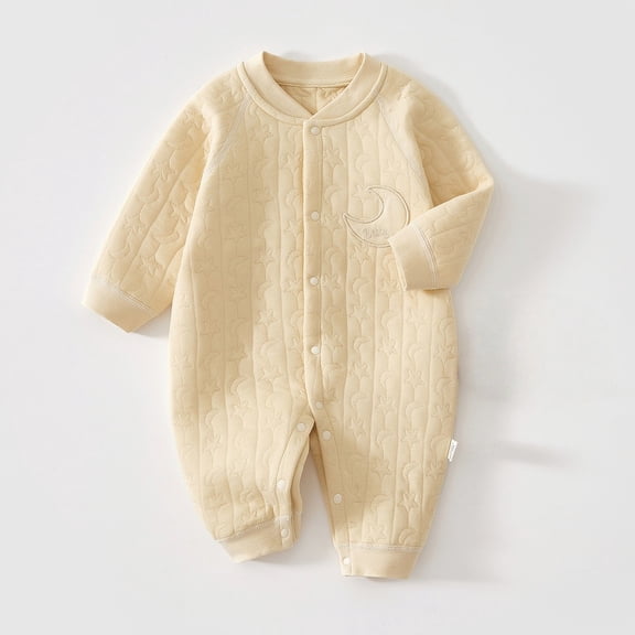 LIJCC Baby Boy Girl Romper Pure Cotton Long Sleeve Onesie One-Piece Newborn Outfit Soft Comfortable Baby Clothes Infant Striped Bodysuit Jumpsuit