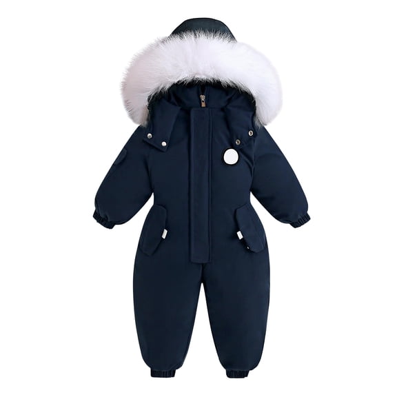 LIJCC Baby Boy One-Piece Snowsuit Toddler Winter Windproof Romper Jackets Ski Suits Jumpsuits Girl Jacket Coat Clothes Kid Snow Suits Outfits