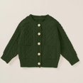 thumbnail image 1 of LIJCC Baby Girls Solid Color Cable Knit Toddler Cardigan Long Sleeve Crewneck Chunky Crochet Cardigans with Pockets Fall Winter Open Front Knit Sweaters, 1 of 6