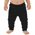 thumbnail image 1 of LIJCC Baby Pants Boys Girls Pull-on Sweatpants Infant Elastic Jogger Pants Toddler Pure Cotton Basic Solid Athletic School Trousers(Black,9-12 Months), 1 of 4