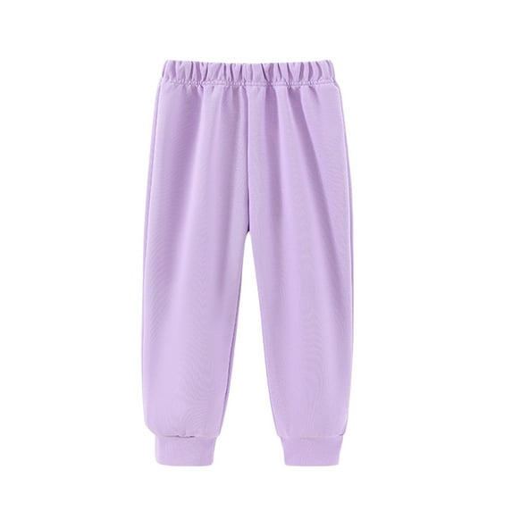LIJCC Boy's Jogger Solid Color Cotton Pants with Pocket Toddler Drawstring Joggers Warm and Comfortable Pants Elastic Waist Casual Sweatpants