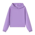 thumbnail image 1 of LIJCC Boys Girls Kids Hoodie Solid Color Sweatshirt Long Sleeve Soft Hooded Sweatshirts Baggy Preppy Pullover Top(Purple,5-6 Years), 1 of 9