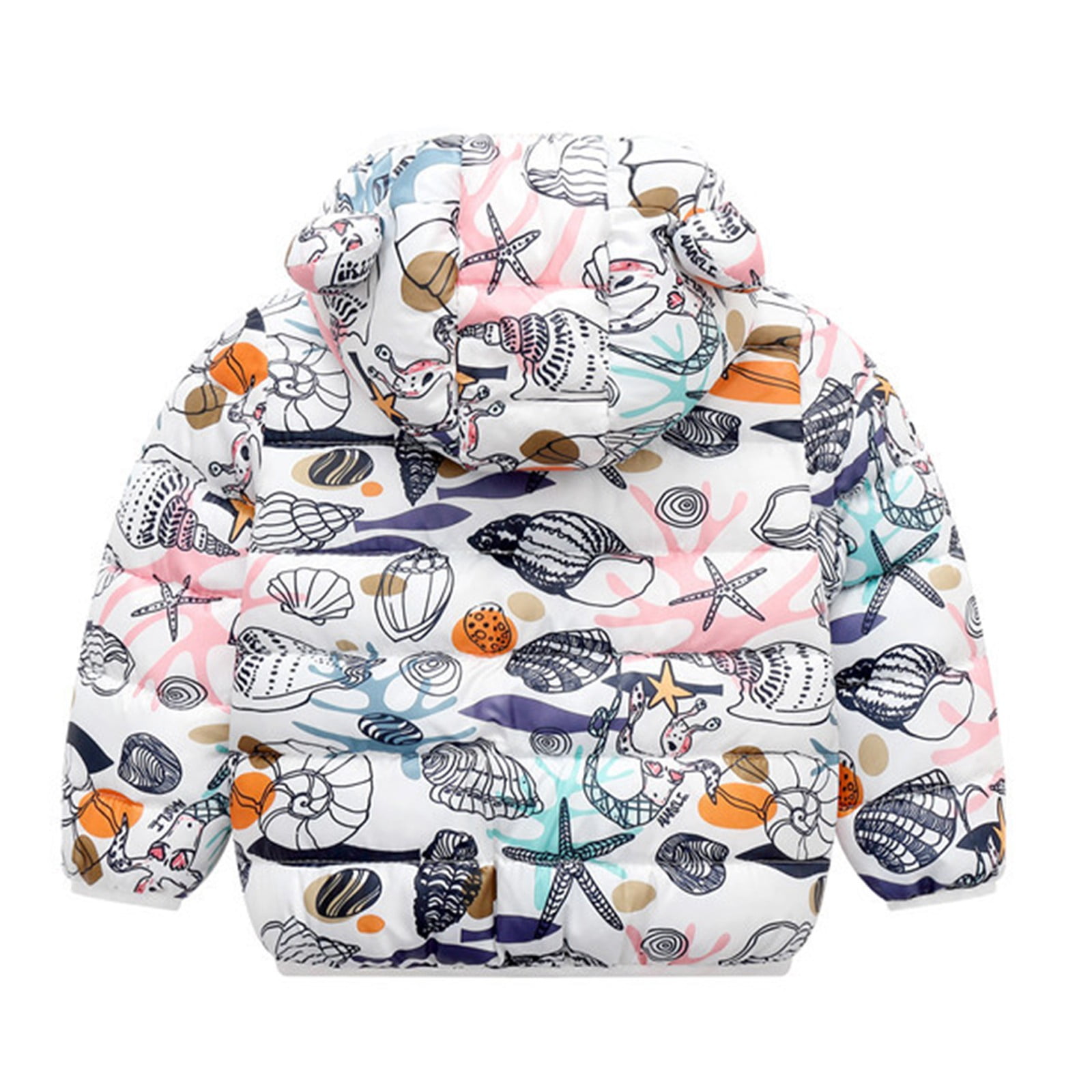 LIJCC Boys Girls Winter Cartoon Seashell Disco Ball Starfish Conch Fish ...