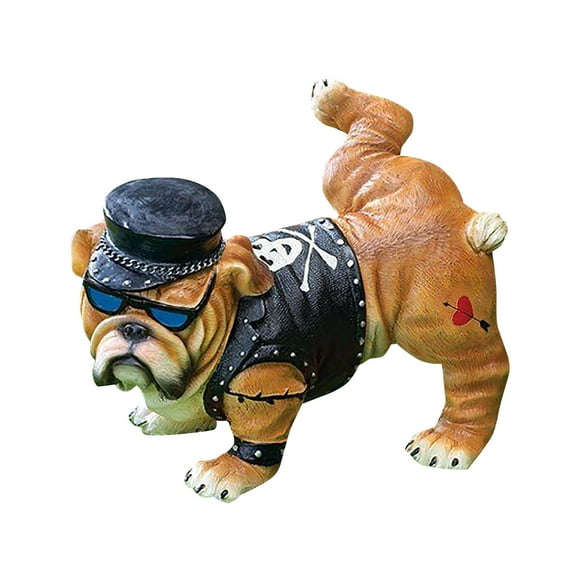 LIJCC Bulldog Peeing Dog Statue,Dog Creativea Home Bulldoga Peeing Statue Bulldoga Ornaments Decoration & Hangs Desktop Ornament