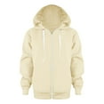 thumbnail image 1 of LIJCC Children's Girls Boys Solid Color Zipper Hoodie Casual Sweatshirt Jacket Long Sleeve Hooded Jacket(Beige,6-7 Years), 1 of 5
