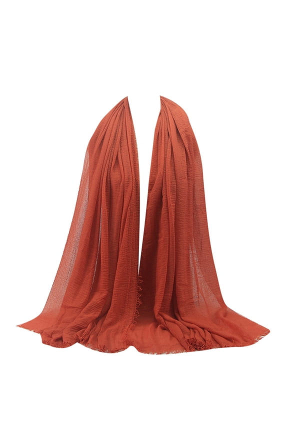 Cotton and Linen Scarf, Head Covering, Beard Scarf, Muslim Premium Viscose Maxi Crinkle Cloud Hijab Scarf Shawl Soft Islam Muslim