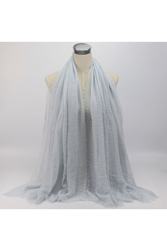 Cotton and Linen Scarf, Head Covering, Beard Scarf, Muslim Premium Viscose Maxi Crinkle Cloud Hijab Scarf Shawl Soft Islam Muslim