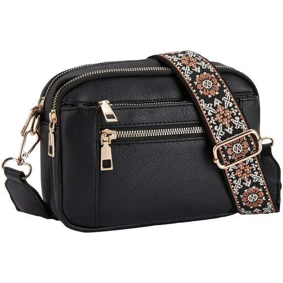 LIJCC Crossbody Bag Cross Body Bag for Woman Trendy Vegan Leather with Adjustable Shoulder Strap Langrents Purses Lang Rents Multi Pocket Shoulder Bag