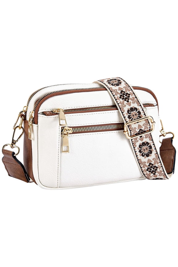 Crossbody Bag Cross Body Bag for Woman Trendy Vegan Leather with Adjustable Shoulder Strap Langrents Purses Lang Rents Multi Pocket Shoulder Bag