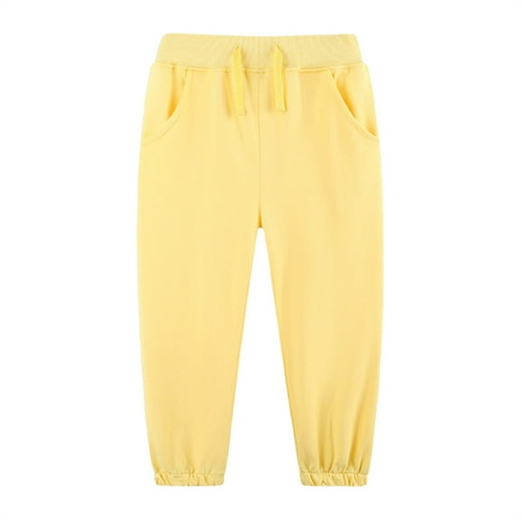 LIJCC Girls Baggy Sweatpants Wide Leg Loose Elastic Waist Soft Sport Pants with Pockets Athletic Joggers Outdoor Active Pants Solid Color Casual Trousers