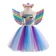 thumbnail image 1 of LIJCC Girls' Unicorn 3-Piece Costume Set - Sparkly Dress, Wing Accents & Headband - Perfect for Costume Parties, Dress-Up Play & Special Celebrations, 1 of 4
