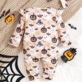 thumbnail image 1 of LIJCC Halloween Newborn Baby Girl Ruffle Clothes Infant Long Sleeve Romper Jumpsuit Bodysuit Sleeper Zipper Footie Romper Playsuit with Headband Christmas Outfits, 1 of 8