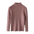 thumbnail image 1 of LIJCC Kid Girls Long Sleeve Turtleneck Pullover Sweater Basic Shirt Tee Mock Neck Tee Top Ribbed Knit Casual Top Autumn Winter Fashion Office Wear, 1 of 7