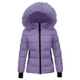 thumbnail image 1 of LIJCC Kid Girls Winter Coats Full Zip Faux Fur Lined Hooded Quilted Thicken Warm Puffer Ski Jacket Hooded Parka Coats Waterproof Outdoor Comfy Down Jackets, 1 of 4