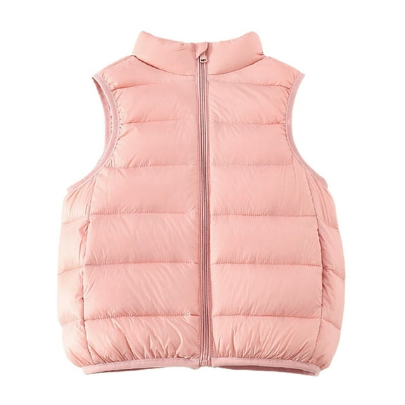 LIJCC Kids Boys Girls Packable Lightweight Down Vest Winter Puffer Vest Winter Sleeveless Jacket with Pockets Quilted Full Zip Outerwear