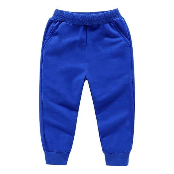 LIJCC Kids Boys Girls Solid Color Cotton Jogger Pants Elastic Waist Winter Pants Toddler Soft Sweatpants Winter Straight Leg Track Pants Baby Bottoms Active Sweatpants