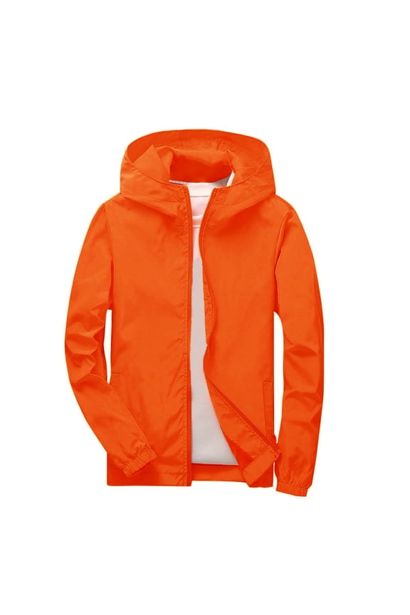 Kids Rain Jacket Youth Waterproof Hooded Rain Shell Jacket Raincoat for Boys Girls Golf Cycling Fashion Lightweight Windbreaker Fall Kid Clothes