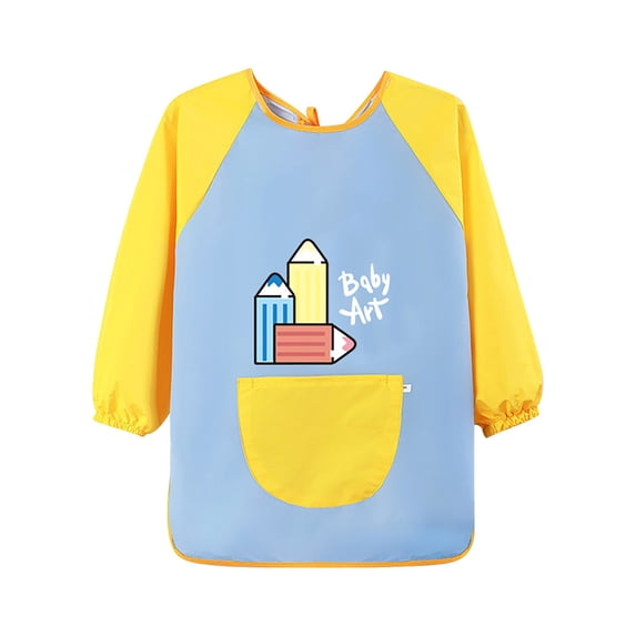 LIJCC Kids Toddlers Art Smock, Children's Art Overalls Children's Apron Painting Supplies Long Sleeves Kids Painting Apron Water Proof