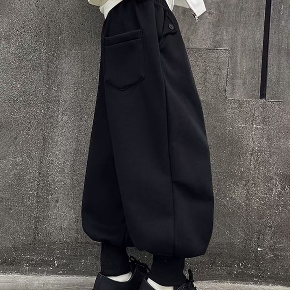 LIJCC Kids Wide Leg Sherpa Lined Joggers Sweatpants Girls Winter Warm Casual Puffy Drawstring Elastic Waist Drop Athletic Pants with Pockets