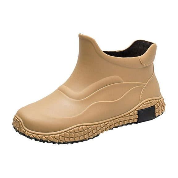 LIJCC Knee High Work Boots for Outdoor ﻿Men's Rain Boots Water Shoes Low Top Rubber Shoes Casual Fashion Outdoor Work Fishing Car Wash Kitchen Non Slip Overshoes Rain Boots