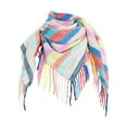 thumbnail image 1 of LIJCC Ladies Plaid Square Scarf Square Tassel Scarf Shawl Fashion Winter Women Colorful Scarf Casual Square Tassel Scarf Shawl, 1 of 5