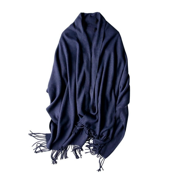 LIJCC Long Autumn and Winter Thickened Wool Scarf and Shawl Dual Use Autumn and Winter Thick Wool Scarf Shawl Use Women Wool Shawl Scarf Solid Lightweight Soft Wrap for Fall Winter