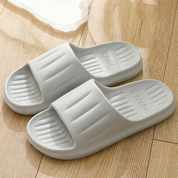 LIJCC Men Shower Room Home Solid Color Non Slip Massage Soft Sole Quick Drying EVA Anti-Slip Indoor&Outdoor Slipper with Arch Support Comfortable Flat Shoes Soft Slippers