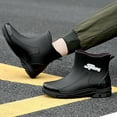 thumbnail image 1 of LIJCC Men Women's Deck Boots Short Ankle Boots Waterproof Ankle Rubber Rain Boots Work Shoes Casual Shoes for Gardening Fishing Boating Camping Boots Shoes, 1 of 8