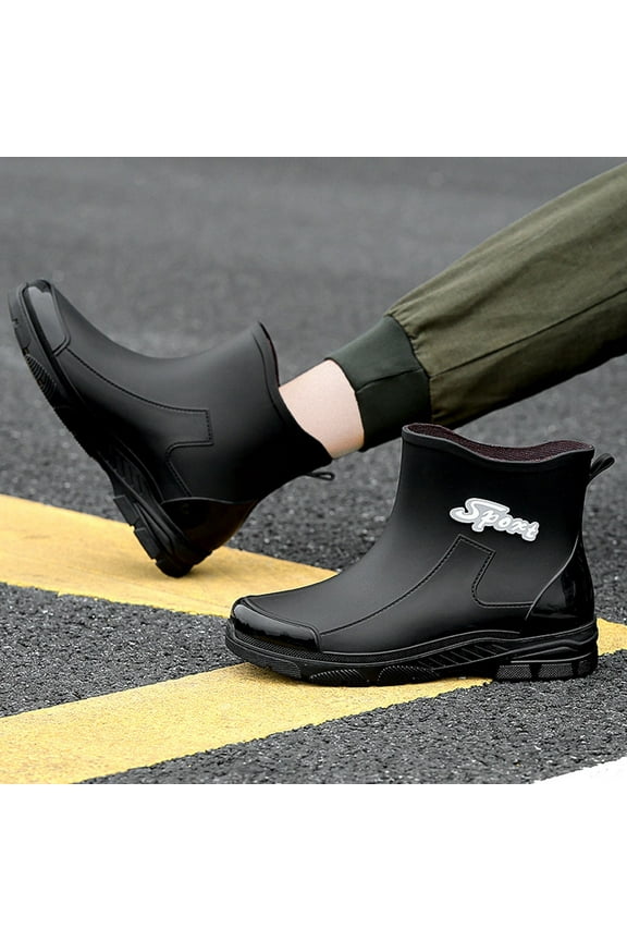 Men Women's Deck Boots Short Ankle Boots Waterproof Ankle Rubber Rain Boots Work Shoes Casual Shoes for Gardening Fishing Boating Camping Boots Shoes