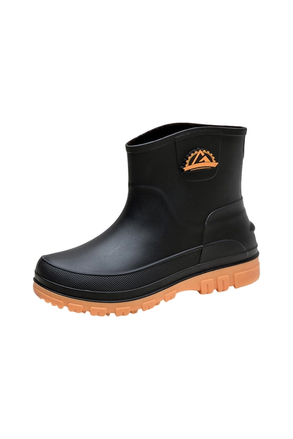 Men's Rain Boots Water Shoes Low Top Rubber Shoes Casual Fashion Outdoor Work Fishing Car Wash Kitchen Non Slip Overshoes Rain Boots