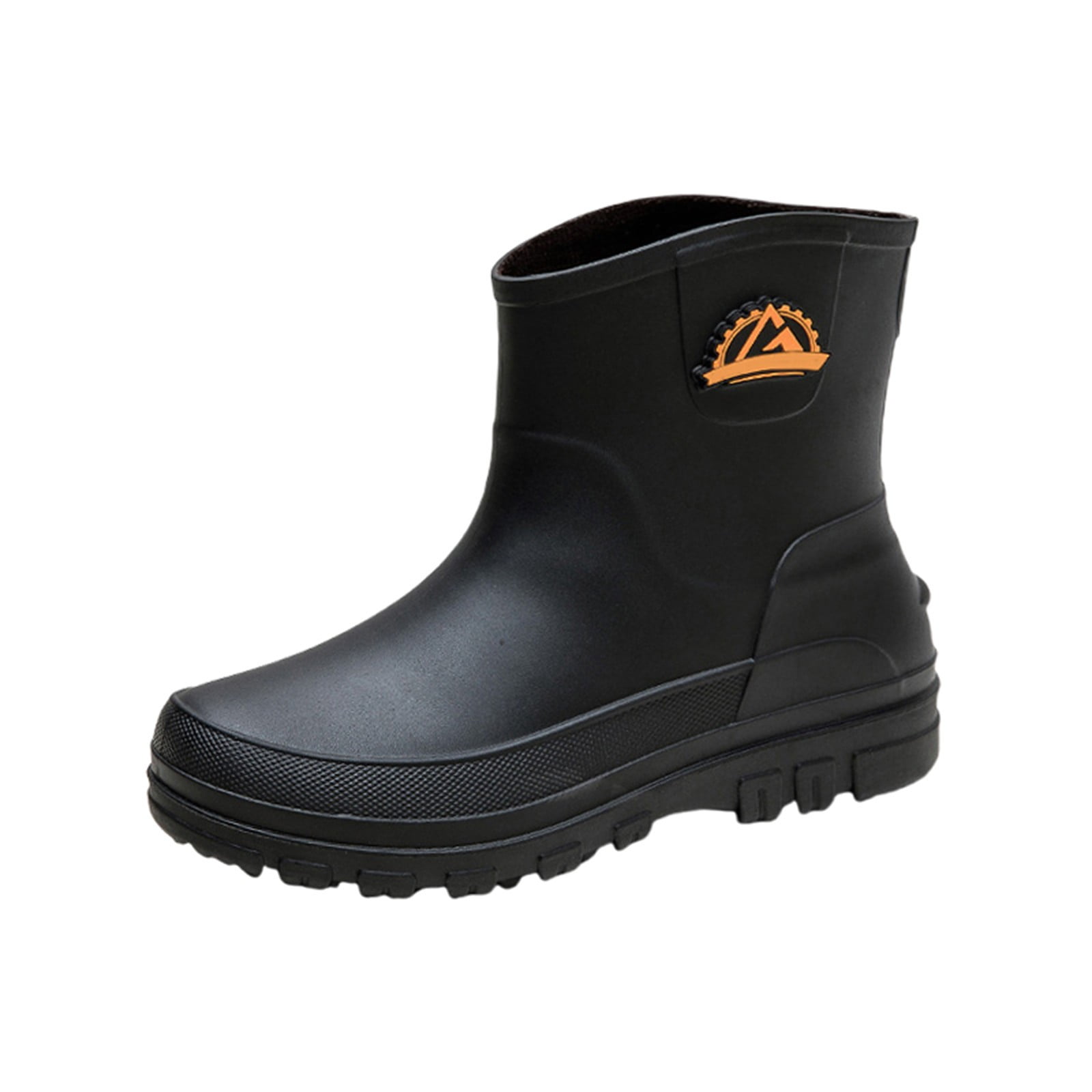 LIJCC Men's Rain Boots Water Shoes Low Top Rubber Shoes Casual