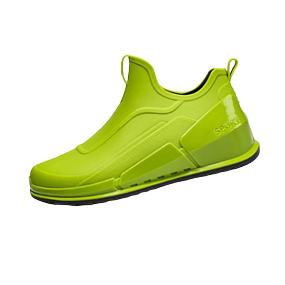 LIJCC Mens Garden Rain Boots Men Rain Slip Comfort Mid-Calf Lightweight Casual Shoes Short on Boots Water Ankle Outdoor Fashion Men's Casual Shoes