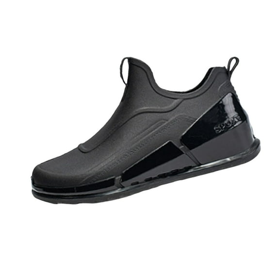 LIJCC Mens Garden Rain Boots Men Rain Slip Comfort Mid-Calf Lightweight Casual Shoes Short on Boots Water Ankle Outdoor Fashion Men's Casual Shoes